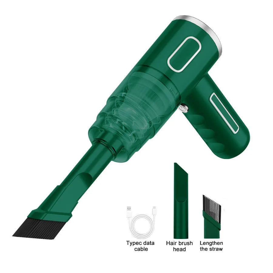 Portable wireless handheld vacuum cleaner with HEPA filter and 2000mAh battery, ideal for car and home cleaning by R.E.D. Shopping.