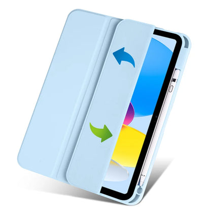 iPad Case with Pen Holder – Trifold Acrylic Clear Back Cover for iPad 9.7–11"