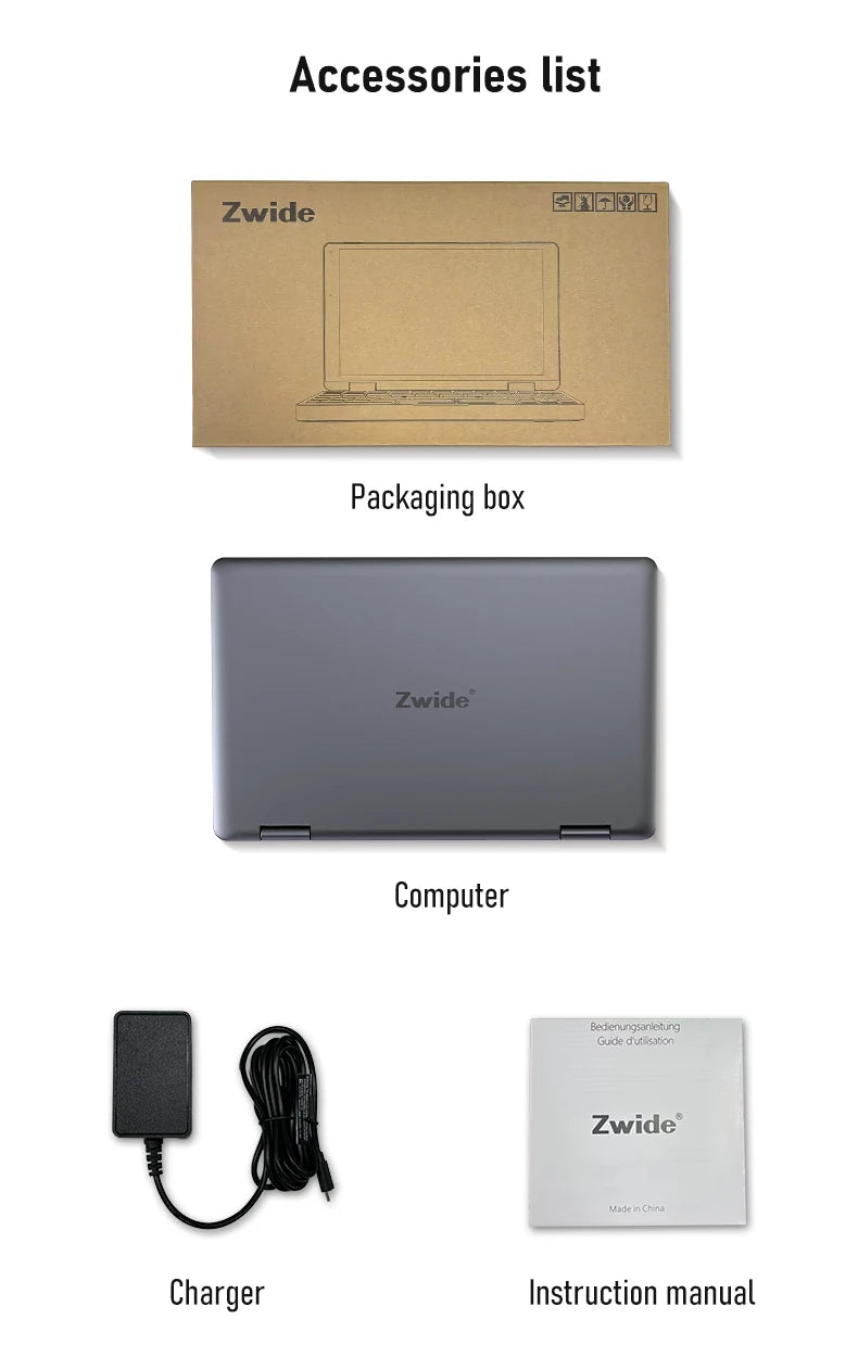 Zwide Pocket Book N8 Pro – 8" Yoga Mini Laptop, Intel i3-N305, 16GB LPDDR5, up to 2TB SSD, Windows 11