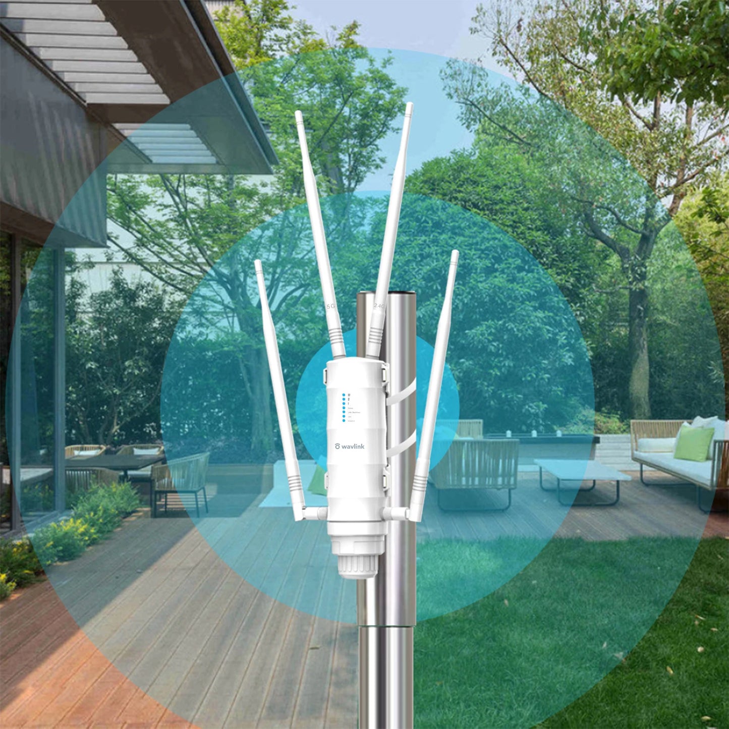 Wavlink AC1200 Outdoor WiFi Router / AP / Repeater | Dual Band 2.4G+5G | PoE | High Gain Antenna