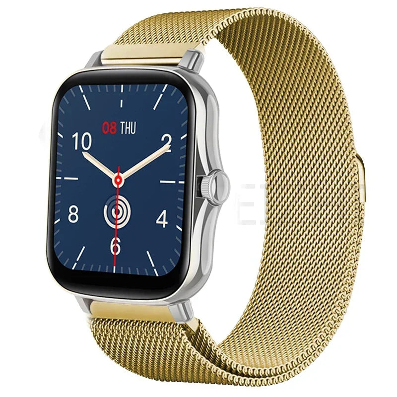 Metal magnetic watch strap for Amazfit GTS and GTR, 20mm and 22mm bracelet, durable stainless steel band with magnetic clasp.