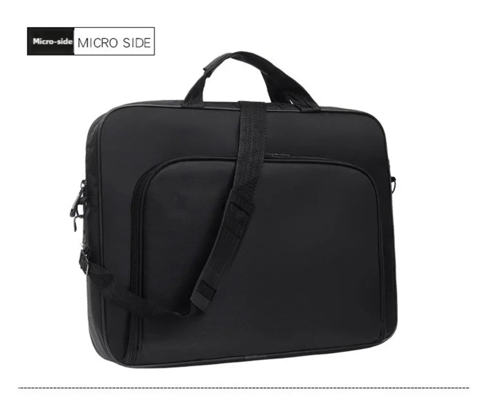 Waterproof Laptop Briefcase Bag – 15", 15.6", 17", Nylon, Dual Zipper, Shoulder Strap
