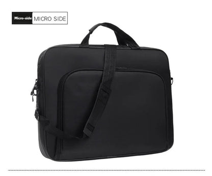 Waterproof Laptop Briefcase Bag – 15", 15.6", 17", Nylon, Dual Zipper, Shoulder Strap
