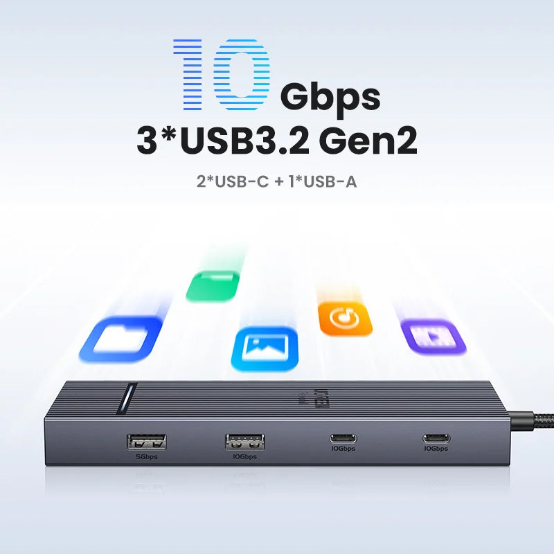 UGREEN USB-C Hub 10Gbps – 4K60Hz HDMI, PD100W, USB 3.2, for MacBook Pro/Air, iPad, Steam Deck, ROG Ally, Legion Go