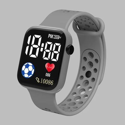 YIKAZE Kids LED Digital Watch – Silicone Strap, Cartoon Sport Wristwatch for Boys & Girls