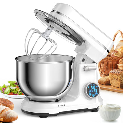 BioloMix BM602E 1200W Stand Mixer – OLED Screen, 11-Speed DC Motor, 5L Bowl