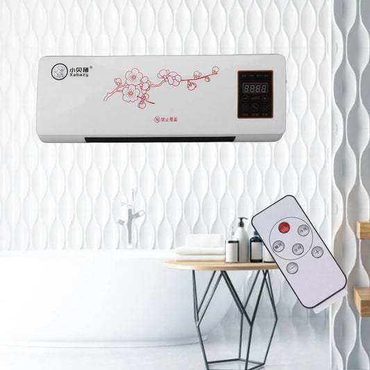 Portable Space Heater – Wall Mountable, Remote Control, Low Noise, for Bathroom & Bedroom