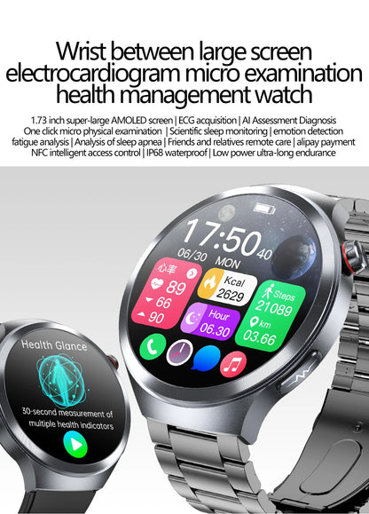 2025 Health Smart Watch – ECG+PPG, Blood Pressure, Blood Oxygen, Uric Acid, Bluetooth Call