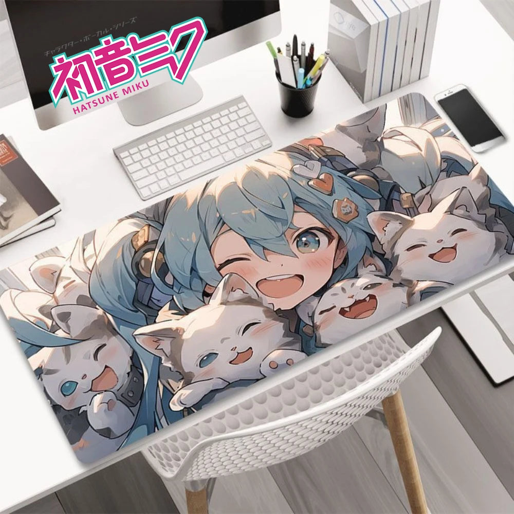 Hatsune Miku XXL Gaming Desk Mat – Anime Mouse Pad, Non-Slip
