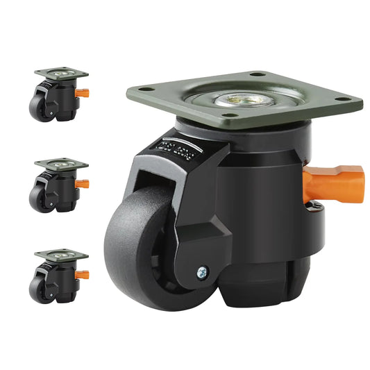 SucceBuy Leveling Caster Wheels – 4 Pcs Heavy Duty Swivel with Height Adjustment