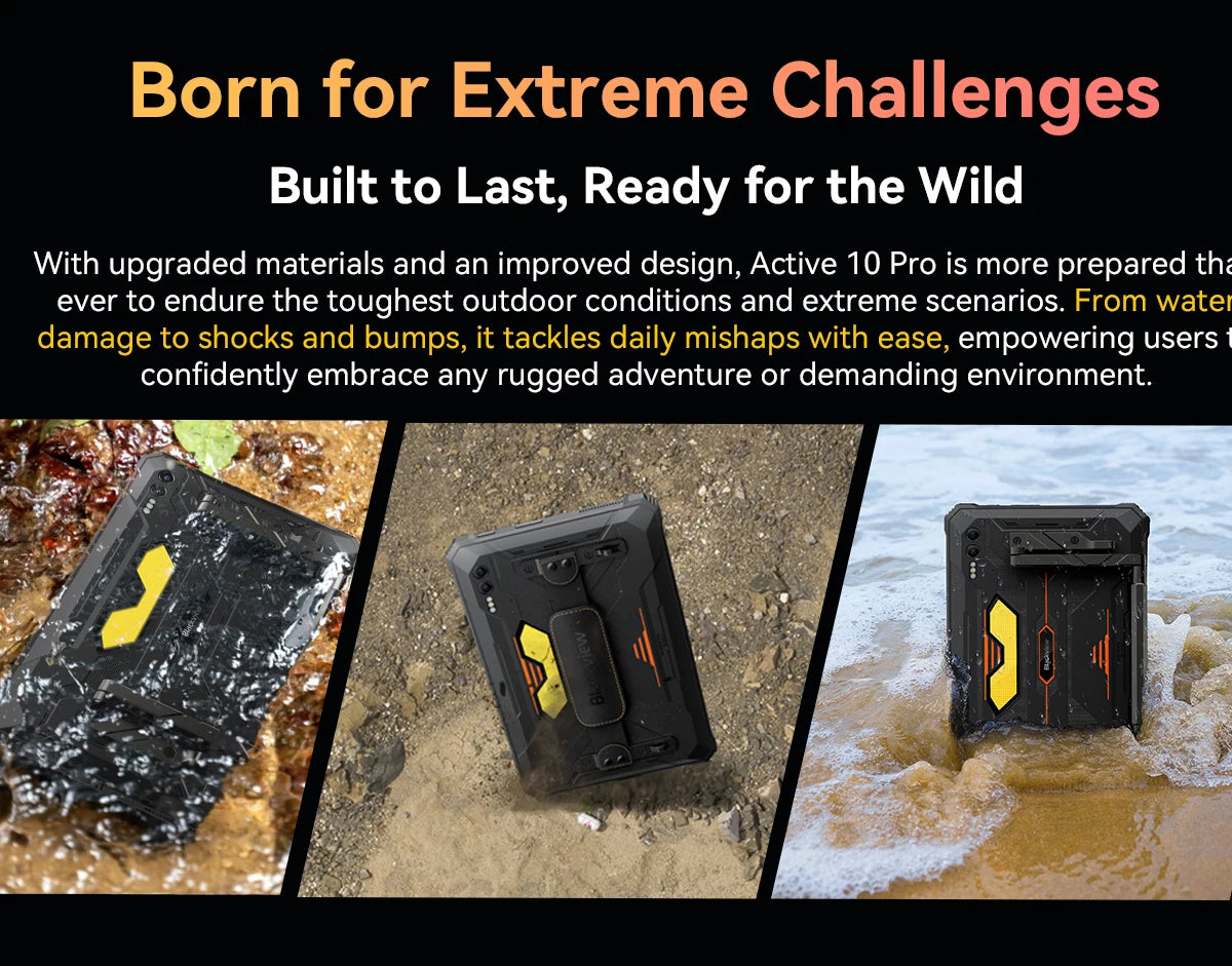 Blackview Active 10 Pro Rugged Tablet – 5G, 11" FHD+, 12GB+512GB, 30000mAh, 108MP