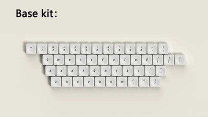 LCK Theme Low Profile PBT Keycap Set – Retro Gray, Custom Office & Gaming Keyboard Caps