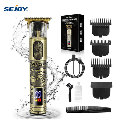 SEJOY Professional Hair Clipper – Cordless, Adjustable, Gold | EU Version