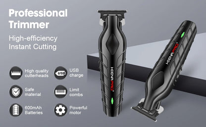 HIENA PRO Cordless Hair Clipper Set | Professional Barber Kit, Electric Foil Shaver & Beard Trimmer Combo