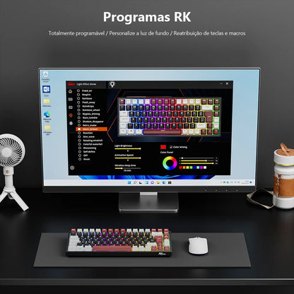 RK Royal Kludge RK84 Wireless Mechanical Keyboard – 84 Key, Hot-Swap, BT5.0/2.4G/USB-C, RGB