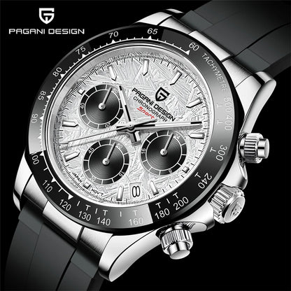 PAGANI DESIGN Men's Luxury Chronograph Watch – 100M Waterproof, Quartz Sport Wristwatch, Gift
