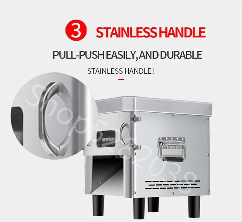850W Commercial Meat Cube Cutter & Slicer Machine – Adjustable Cut Size, Fresh Meat Dicer