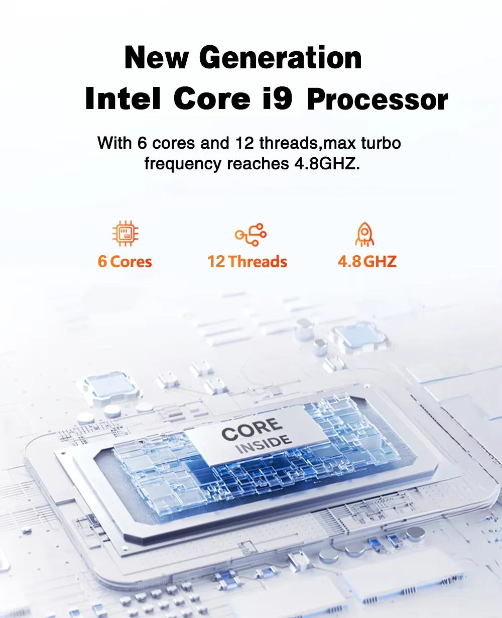 Erilles Mini PC Intel i9 10980HK / N150 | 16/32GB RAM | Up to 2TB SSD | WiFi 6 | Windows 11
