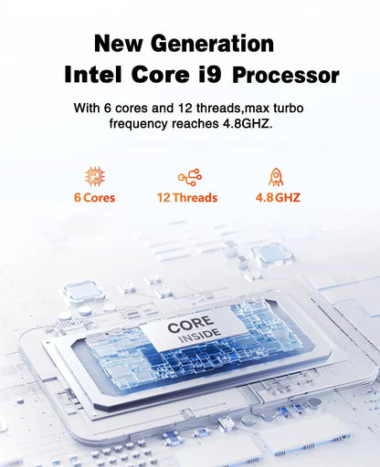 Erilles Mini PC Intel i9 10980HK / N150 | 16/32GB RAM | Up to 2TB SSD | WiFi 6 | Windows 11