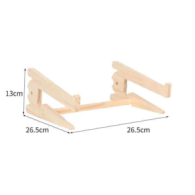 Wood Laptop Stand Lapdesk – Assembled Riser, Cooling Bracket, Reinforced Support Base