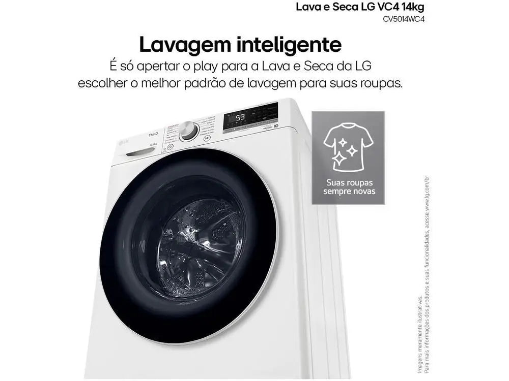 14kg Smart Washer & Dryer Combo | AI-Powered | VC4 Series | 110V