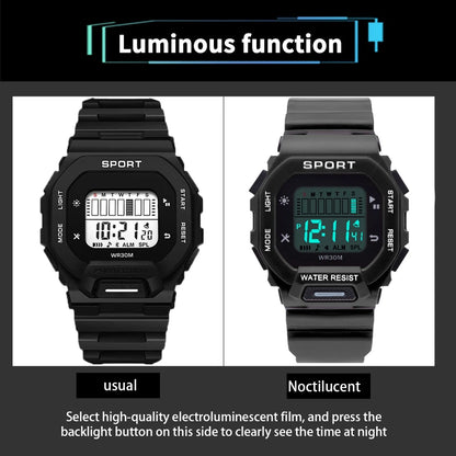 YIKAZE Men's LED Digital Sport Watch – Waterproof, Outdoor Adventure, Multifunctional