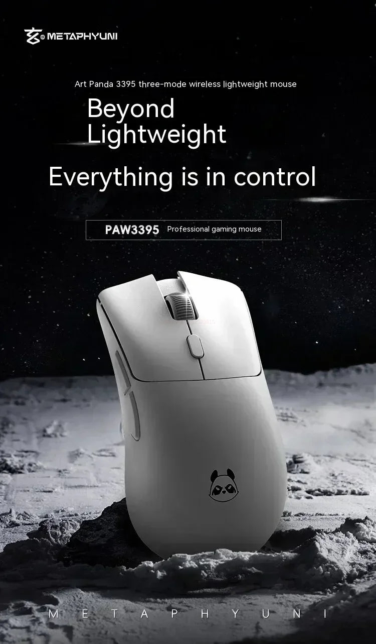 Metaphyuni Metapanda P1 Pro Wireless Gaming Mouse – PAW3395, Low Latency, Lightweight, Ergonomic