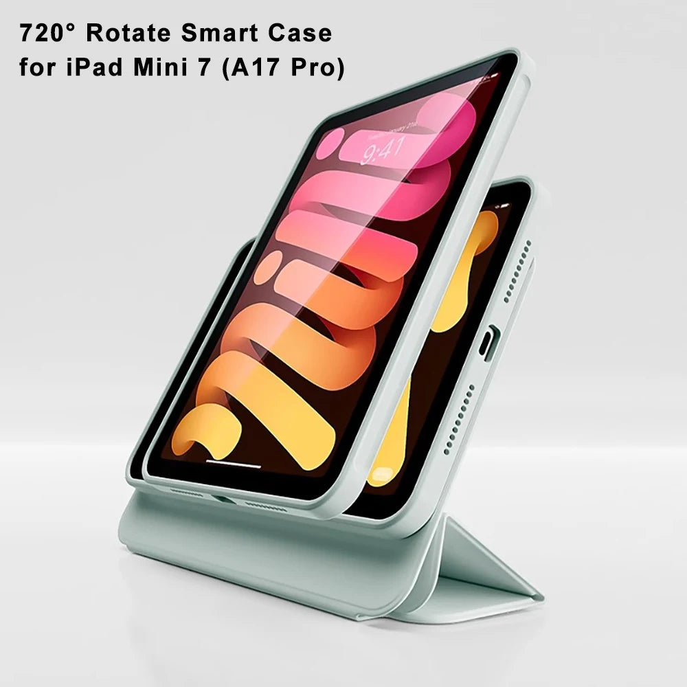 SZEGYCHX Magnetic Folio Case for iPad Mini 7 A17 Pro & Mini 6 – 8.3" Smart Folding Cover