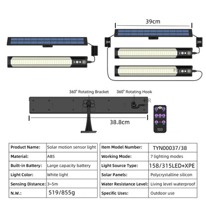 Solar Flood Light – 5000000LM LED, Remote Control, Waterproof Outdoor Spotlight