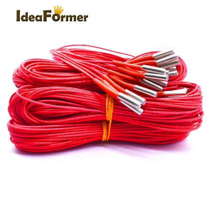3D Printer Cartridge Heater – 12V/24V 40W, 6x20mm, 1m Cable – MK/Mendel/Reprap Extruder