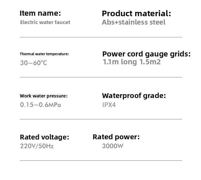 Tankless electric water heater for kitchen faucet by R.E.D. Shopping, 220V instant hot water tap with digital display, compact design