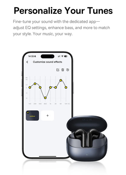 Baseus EP10 Pro ANC TWS Earbuds – 50dB, LDAC, Bluetooth 6.0, 6 Mics, Hi-Res, IP55