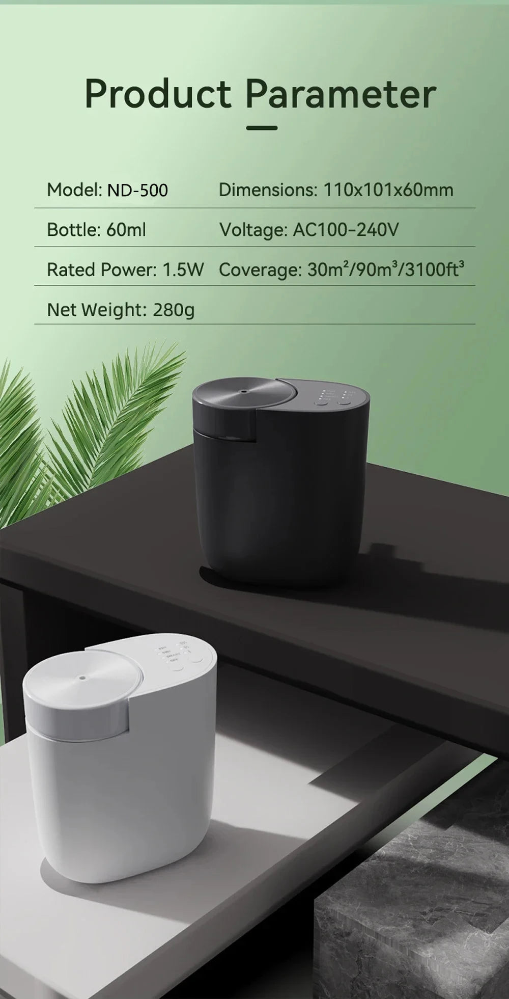 PDQ Plug-In Waterless Aroma Diffuser – Bluetooth Essential Oil Scent Machine