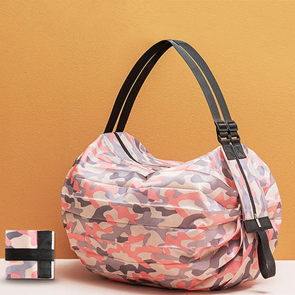 Foldable Nylon Shopping Bag with Handle – Large Capacity