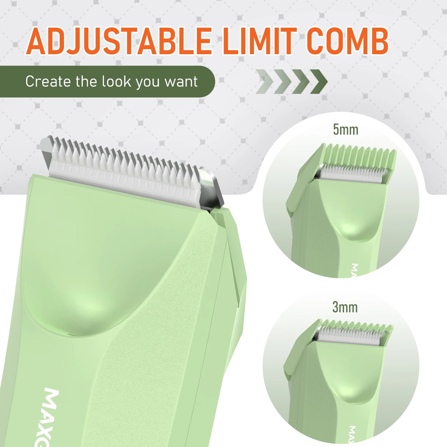 MAXGROOM Body Hair Trimmer for Men | Groin & Pubic | Ceramic Blade | Waterproof Electric Razor