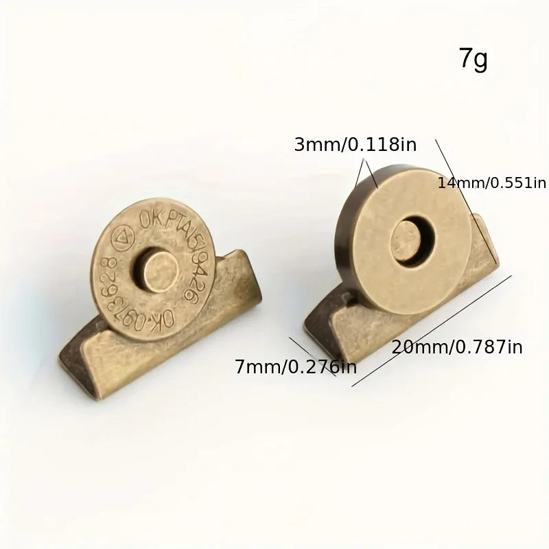 Magnetic Bag Snap Buttons | Hidden Metal Buckle Set 4 or 8 Pieces