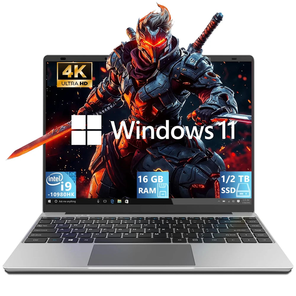 14.1" Gaming Laptop | Intel Core i9-10980HK | 4K HD Display | 16GB RAM | Up to 2TB SSD | Windows 11 | Silver