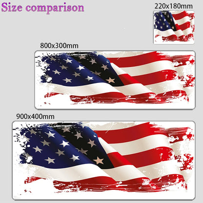 USA Flag XXL Extended Gaming Mouse Pad – 900x400mm Anti-Slip Desk Mat for Keyboard & Mouse