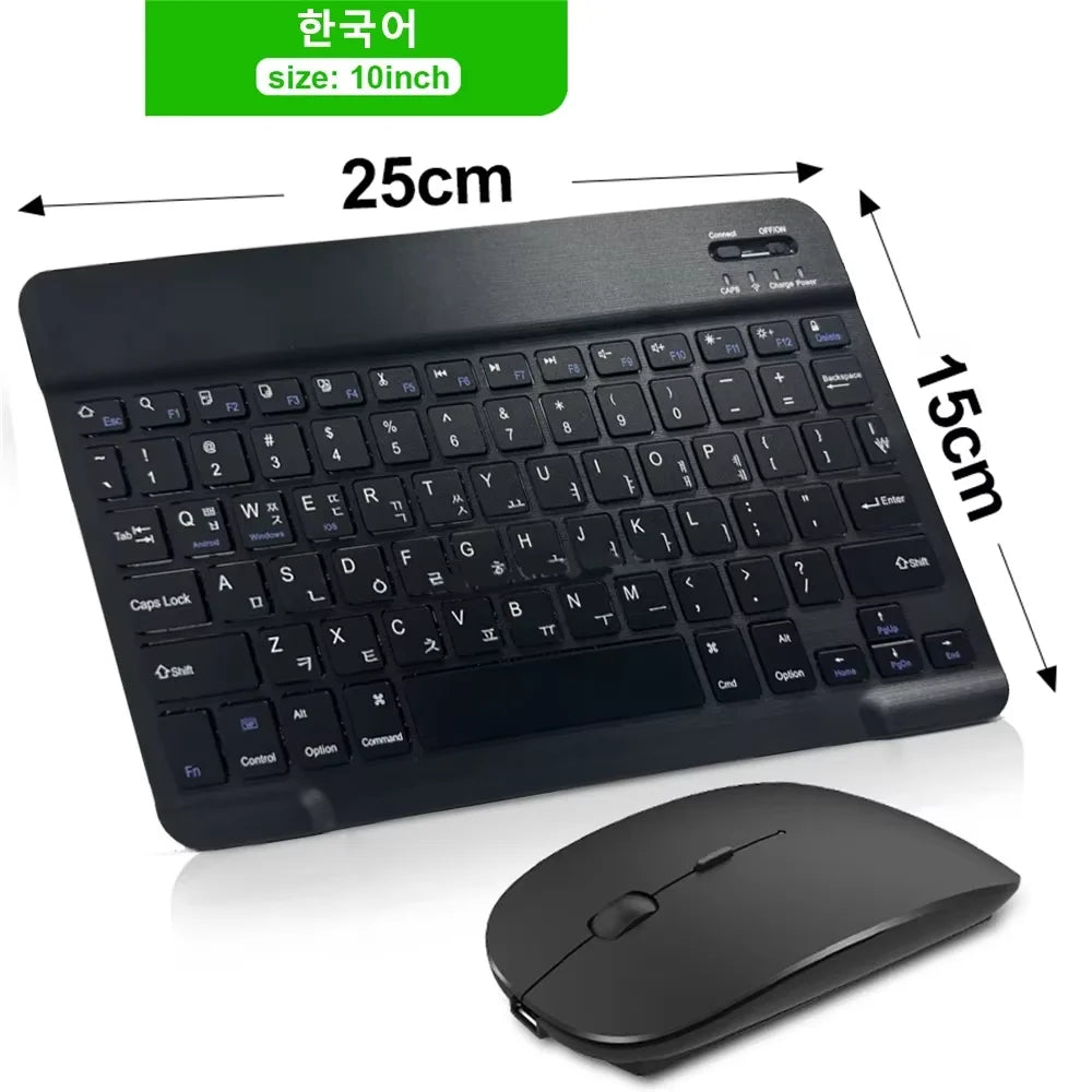 Bluetooth Wireless Keyboard & Mouse Combo for iPad, iOS, Android, Windows