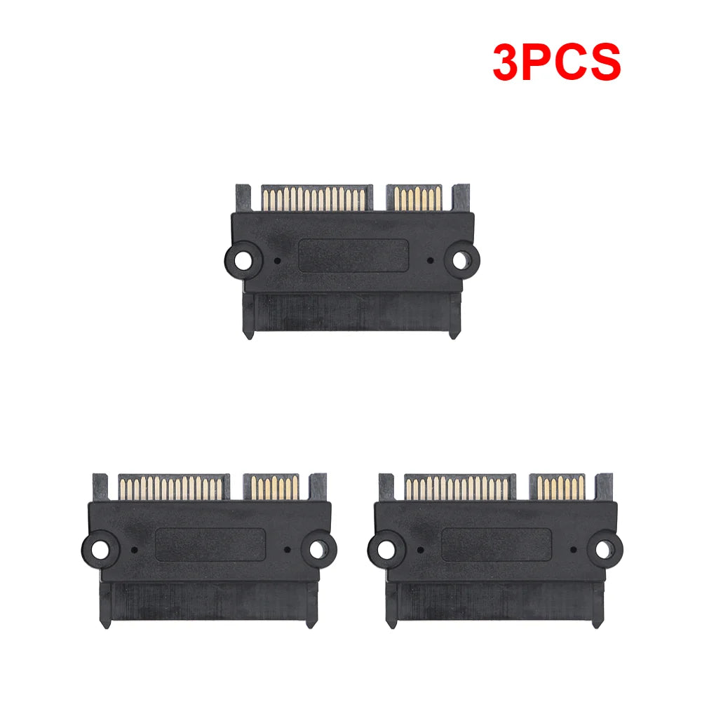 SATA 22-Pin Male to Female Adapter – Power & Data Converter