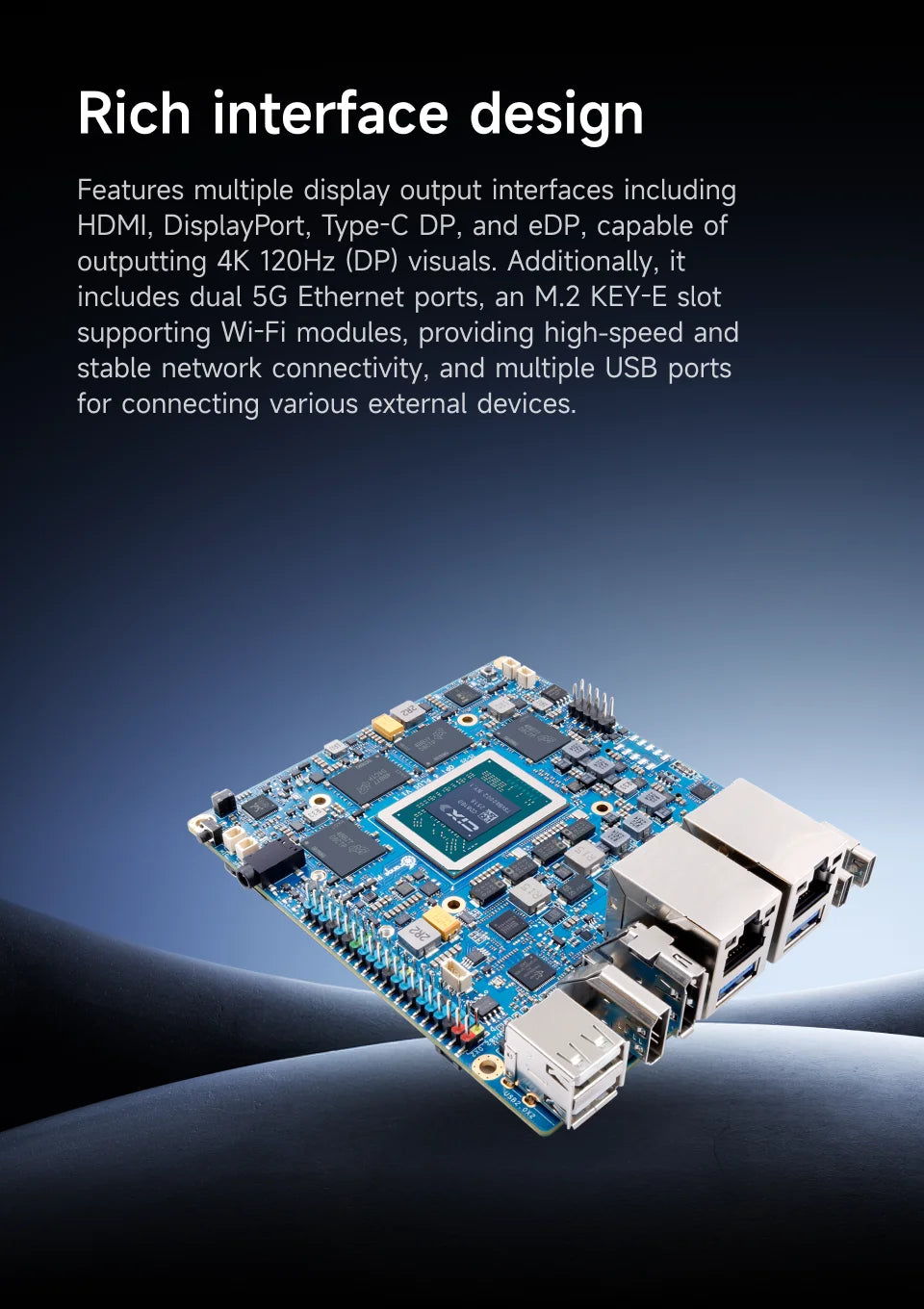 Orange Pi 6 Plus 32GB – Single Board Mini PC, DDR5, 45TOPS NPU, M.2 NVMe