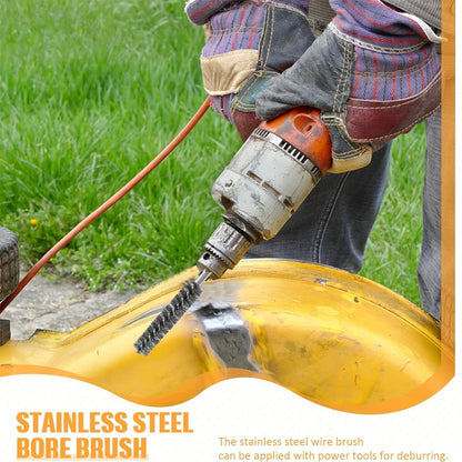 5-Piece Hexagonal Steel Wire Brush Set for Electric Drill – Stainless Steel