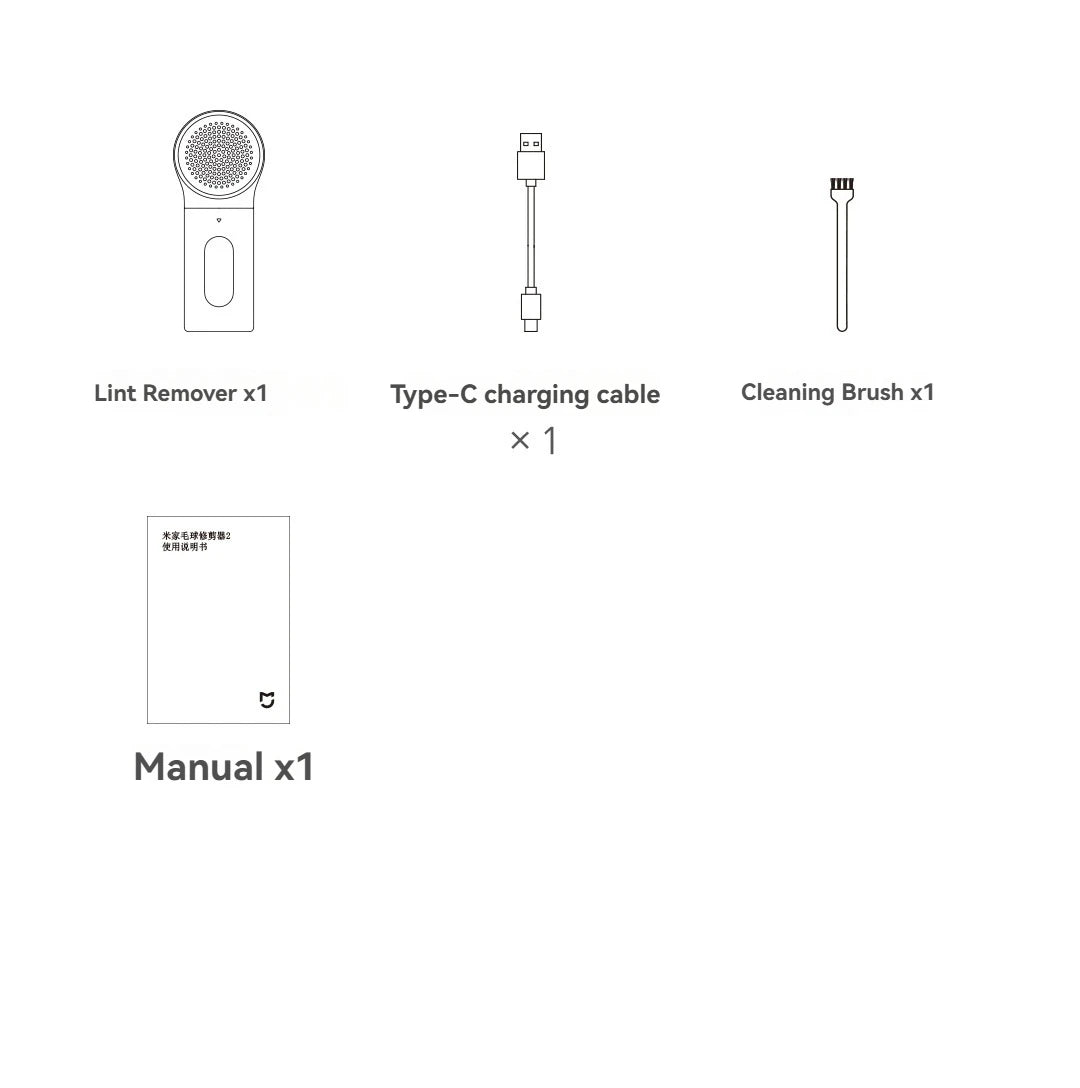Xiaomi Mijia Lint Remover 2 – Portable Electric Clothes Shaver, 180-Min Battery, USB-C