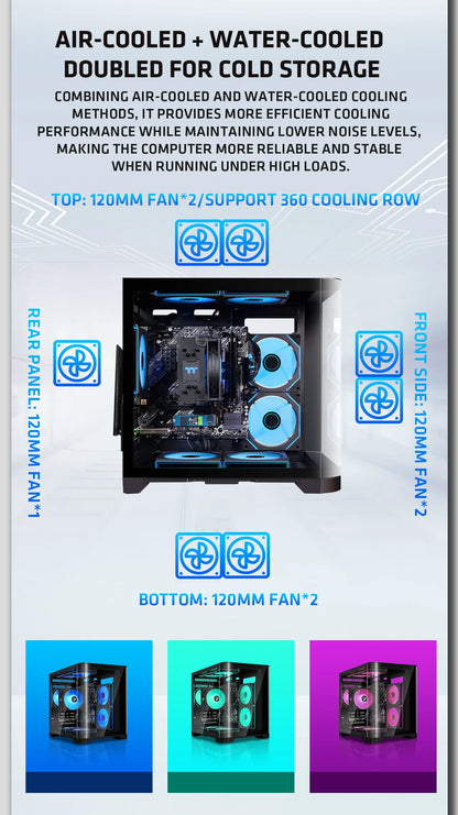 YEAH MAGIC Gaming Desktop — AMD Ryzen 5 5600GT, 16GB DDR4 3200, 1TB NVMe SSD, ARGB 7 Fans, Windows 11