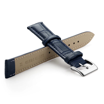 Premium Genuine Leather Watch Strap | 12–24mm, 9 Colors + Tool