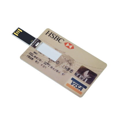 New Credit Bank Card USB Flash Drive 2.0 Custom Logo 4gb 8gb 16gb 32gb 128mb memory Stick Pendrive HSBC MasterCard Bradesco gift