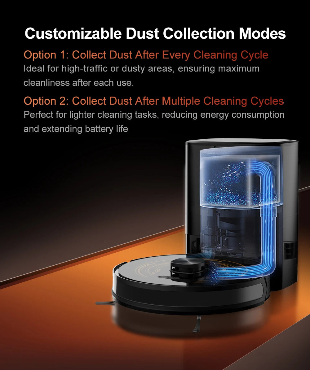 ABIR K30 Robot Vacuum Cleaner – Auto-Empty Dock, UV Spot Cleaning, 6500Pa, Multi-Floor Map