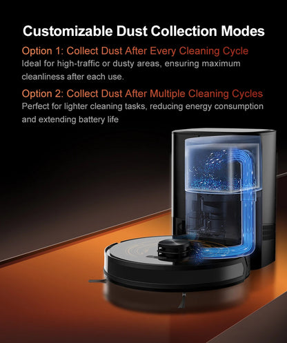 ABIR K30 Robot Vacuum Cleaner – Auto-Empty Dock, UV Spot Cleaning, 6500Pa, Multi-Floor Map