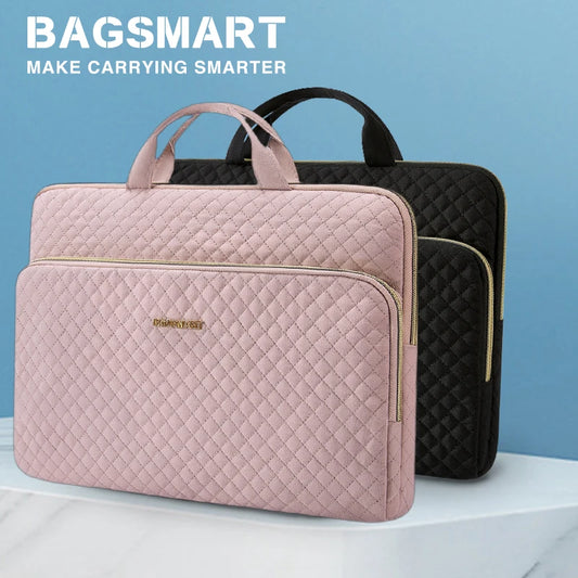 BAGSMART Laptop Handbag & Sleeve 13.3"–15.6" — Shoulder Briefcase for Women, MacBook Air/Pro