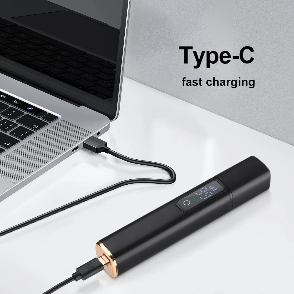 Rechargeable R.E.D. Shopping electric nose hair and eyebrow trimmer with stainless steel blades, portable, washable, and painless.